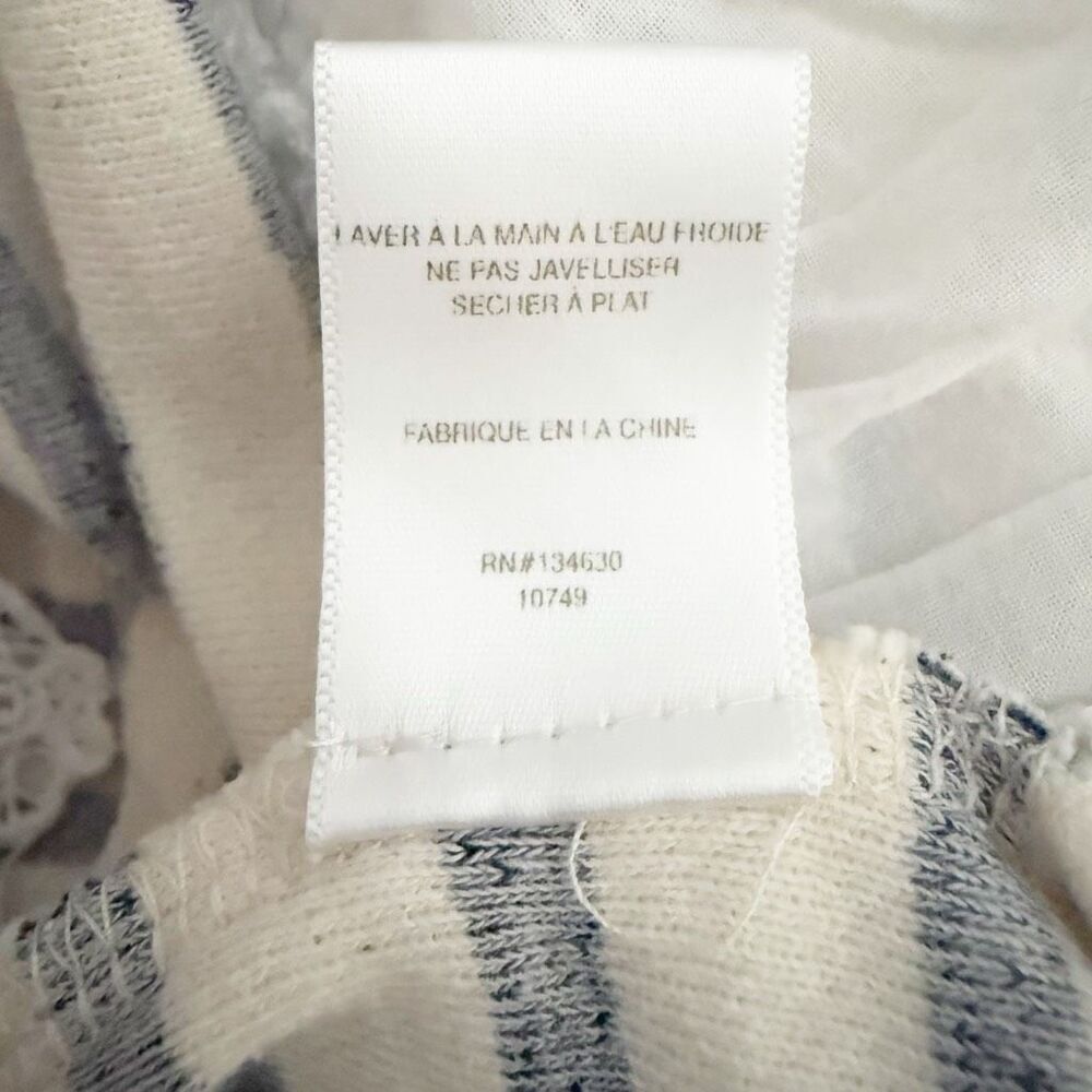 SUNDAY IN BROOKLYN x ANTHROPOLOGIE | Striped Blue Cream White Lace Bow | Medium - Picture 9 of 9